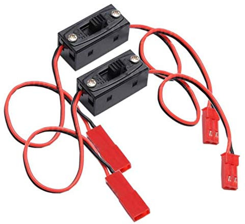 JANZU 2 Teiliger EIN/Aus Netz Schalter EmpfäNger JST Anschluss für RC 1/10 1/8 Auto Raupen GeläNde Wagen mit Mehreren Rotoren