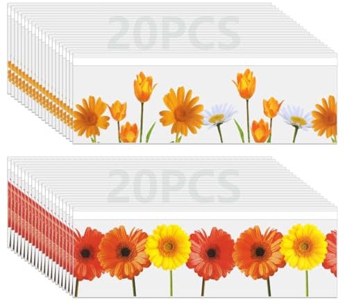 Joogee Pièges à Insectes, 40 Pcs Pièges à Colle Plante Anti Moucherons Intérieur Pièges Engluées Autocollants Double Face Pièges à Colle Insect Catcher pour Whitefly Moustiques Insectes Volants