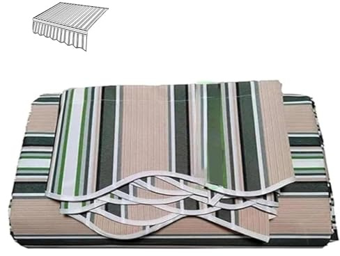 NILZA Markisenstoff Ersatz Markisenbespannung Außen Markise Ersatzbespannung 4×2m Terrassenmarkise Ersatzstoff 280 G/m² Polyester Ersatztuch Für Sonnensegel(Size:(10x6.5ft) 3x2m)