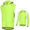 HARLSO Veste de Cyclisme imperméable 2 en 1 pour Hommes, Gilet de Course, à Manches Amovibles, à la Mode, Maillot VTT imperméable Combinaisons de vélo légères et Respirantes,Green-XL