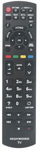 AULCMEET Telecomando,N2QAYB000830 Nuova sostituzione del telecomando per fit for Panasonic Smart LED LCD TV TX-39AS600EW TX-39ASW504 TX-42AS500E TX-42AS600EW TX-42AS600Y TX-42ASW604W TX-50AS500E