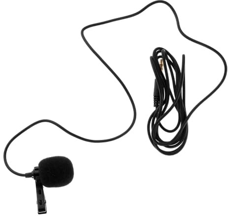 Lavalier Mikrofon Aufnahmemikrofon für Dslrs und Notebooks, Schwarz | 1 Satz mit 1,5m Kabel, 360°-aufnahme und Geräuschreduzierung, für Vlogging und Fernarbeit