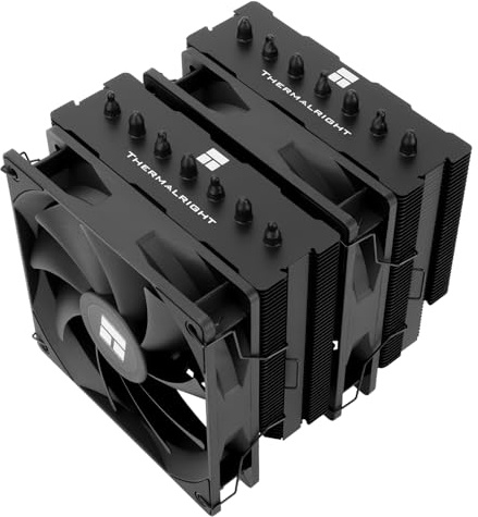 TR - Phantom Spirit 120 SE Black Refroidisseur de processeur, double ventilateurs TL-C12B V2 PWM et double tours, 7 caloducs de refroidissement, pour AM4/AM5 et Intel LGA1851/1700/115X/1200/1851