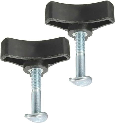 2 Pcs Black Lawn Mower Handle Screws Triangle Handle Knob Nut Screws for Various Types of Lawn Machines Lawn Mower Handle Parts Lawn Mower Replacement Parts Attachment