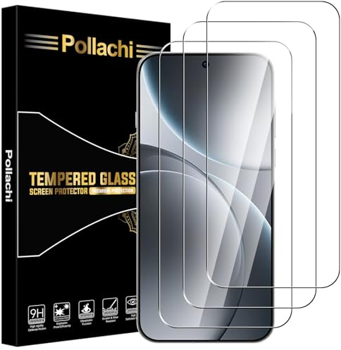 Pollachi [3 Stück Schutzfolie für Oppo Find x9 Pro/OnePlus 15 5G Panzerglas Glasfolie,9H Härte,Anti-Kratzen,Anti Fingerabdruck,Displayschutzfolien Panzer Schutz Glas für OnePlus 15/Oppo Find x9 Pro 5G