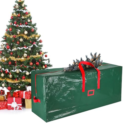 XIMEY Borsa Porta Albero di Natale 180cm, Custodia Albero di Natale, Borsa Impermeabile Albero di Natale, Sacco Albero di Natale (Verde-135x36x68cm)