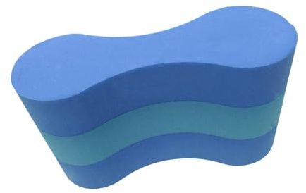 QUXVUIS Wasserlernübungen für Kinder mit Eva Schaumstoff Schwimmbrett und Beinschlaufe für Komfortables Schwimmen, Blau, 22 x 12 x 8 cm
