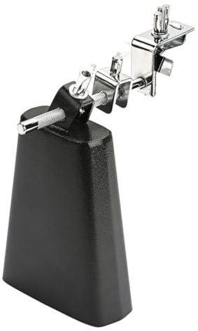 HOMOBABE Professionelle Schwarze Metall Kuhglocke für Schlagzeug mit Robustem Design und Sicherer Anwendung für Schlagzeug Zubehör und Anfänger im Trommel Satz