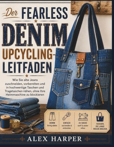 Der Fearless Denim Upcycling-Leitfaden: Wie Sie alte Jeans zuschneiden, vorbereiten und in hochwertige Taschen und Tragetaschen nähen, ohne Ihre Heimmaschine zu blockieren