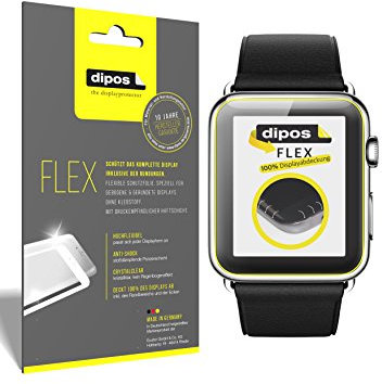 dipos I 3X Protector de Pantalla Compatible con Apple Watch 42mm - Cobertura 100% Compatible con Pantalla - láminas Protectoras
