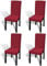 vidaXL 4X Stuhlhussen Bordeaux Stuhlbezug Stuhlüberzug Stretchhussen Hochzeit