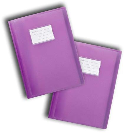 A4 104 Pockets 208 Views Office Home School Flexi Cover Coloured Display Book Presentation Document Organiser Folder Storage Case Wallets by Arpan (2, Purple)