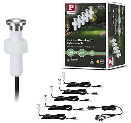 Paulmann 936.94 Outdoor Plug & Shine EBL Set MicroPen II IP67 3000K Edelstahl 93694 Einbauleuchte Ei