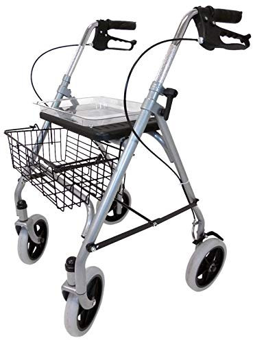 Drive DeVilbiss WA006SIL-2 Stahlrollator, SR8, 59 cm breit, 61 cm lang, 10 kg Gewicht