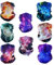 SMEHCF 8 Multifunktionstuch Gesichtsmaske Motorradmaske Sportmaske Sturmmaske Maske Halsmanschette Schal Bandana für Damen Herren Nebel Galaxie Star Milchstraße Universum Weltraum Supernova Mond