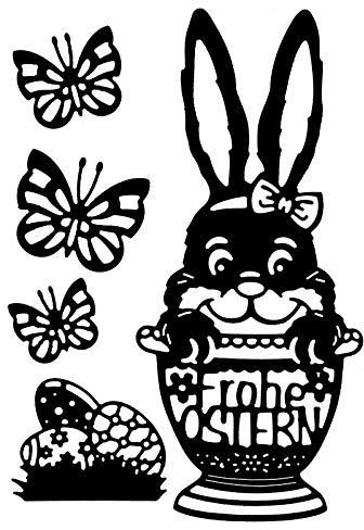 Ideen mit Herz Stanzschablonen | Osterhase im Eierbecher | 5 Stück