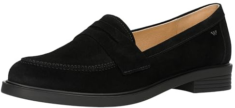 WOJAS - Damen Mokassins, aus Hochwertigem Spaltvelours, Damenmokassins mit Dekorativer Riemen, Damen Slipper Schuhe für Wärmeren Monaten, 46222-61 - Schwarz