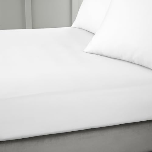 Bianca 400 Thread Count Cotton Sateen King Fitted Sheet White