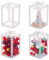 BENECREAT 24PCS Cajas Transparentes de Plástico con Patrón de Bowknot Cajas PVC Rectangulares de Regalo 14x9x9cm para Envoltura de Regalo, Chocolate y Caramelo