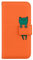 iPhone SE 2022/2020 Case: Protective PU Leather Flip Wallet with Kickstand, Magnetic Clasp, Card Holder, Animal Pattern - Orange & Frog
