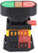 Interruttore a pulsante, APBB-22/25N Interruttore a doppio pulsante con luce LED Interruttore a pulsante momentaneo NO+NC(220V)