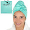 Asciugamano in microfibra per capelli da donna – Turbante ad asciugatura rapida assorbente per capelli bagnati, ricci e lunghi per donne, ragazze e bambini, anti crespo, The Perfect Haircare, Acqua