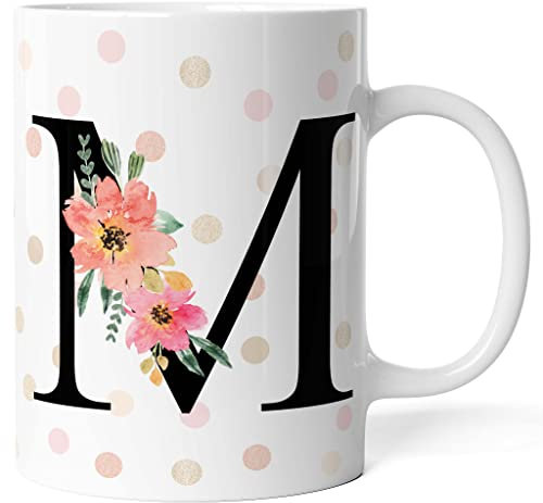 Caribu design Tazza con lettera Alfabeto - Tutte le lettere dalla A alla Z - Idea regalo originale (M)