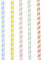 Unique 16758 Papier-Milchshake-Trinkhalme, Pastell Ice Cream Sommerparty, 10 Stück, mehrfarbig