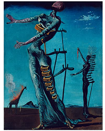 JUNIWORDS Poster, Salvador Dali, Die brennende Giraffe, 45 x 34 cm (3000390)