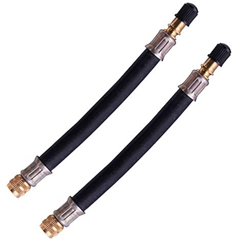 iSpchen 2 Stück Ventilverlängerung Autoventil Flexible Gummi Reifen Ventil Verlängerung mit Kappen Reifenventilschaftverlängerung 150mm für Auto,Motorrad,Fahrrad,Wohnmobil