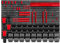 KADAX Werkstattwandregal, 116x78cm Lagersystem aus robustem Kunststoff, UV-Resistentes Werkstattregal, Erweiterbare Wandplatten, Schüttenregal für Garage, (Rot&Schwarz, 83 tlg.)