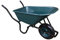 110 Litre 150kg Capacity Heavy Duty Outdoor Pneumatic Plastic Garden Wheelbarrow in Green