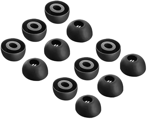 Chofit Ear Caps Cover Compatible with Huawei Freebuds 5i Eartips, Soft Silicone Replacement in-Ear Ear Tips Earbuds Cushions Tip Covers for Huawei Freebuds 5i/Freebuds 4i, 3 Sizes 6 Pairs (Black)