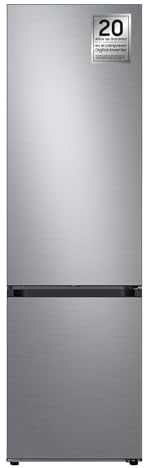 Samsung Bespoke RB38C7B6BS9/EF - Frigorífico Combi 200cm - 341L, Clase B, Color Inox - SmartThings, Tecnología SpaceMax™, Metal Cooling