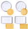 Orapink Juego de sellos para galletas, 4 moldes de prensa de galletas, cortador de galletas clásico 3D con sello de émbolo, 4 estilos divertidos de moldes para galletas para dulces, hornear, pasteles,