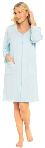 Suzy & Me Ladies Supersoft Waffle Jersey Zip Front Dressing Gown (MINT M)