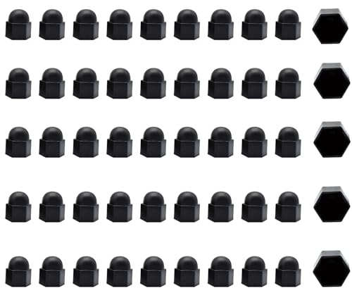Aoktorkit Lot de 50 cache-écrous hexagonaux M10 x 17 x 20 en plastique pour écrous hexagonaux - Capuchons de protection pour boulons, vis hexagonales
