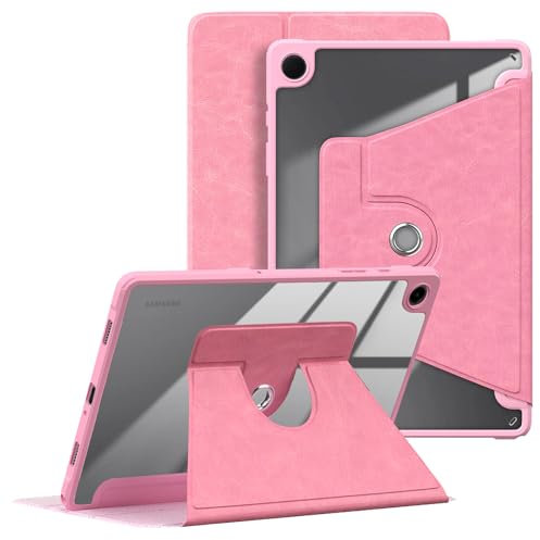 TOPCASE Funda TPU Clara Giratorio 360º para Samsung Galaxy Tab A9 Plus 11 Pulgadas 2023 SM-X210/X216/X218 Transparente PC Respaldo Estuche con Función Soporte Auto-Sueño/Estela,Rosas