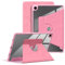 TOPCASE Funda TPU Clara Giratorio 360º para Samsung Galaxy Tab A9 Plus 11 Pulgadas 2023 SM-X210/X216/X218 Transparente PC Respaldo Estuche con Función Soporte Auto-Sueño/Estela,Rosas