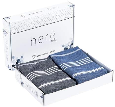 Heré Mood Strandtuch Hamamtuch Saunahandtuch Set - 1er & 2er Pack 100% Baumwolle - Hochwertiges Badetuch und Duschtuch - Picknickdecke, Extra Leicht