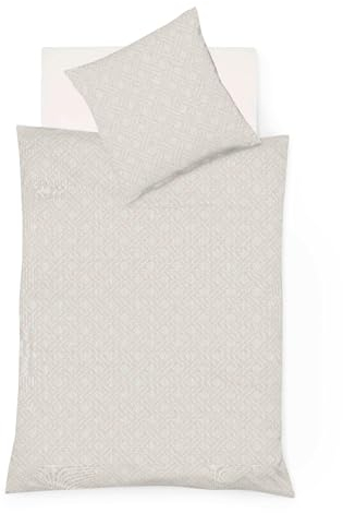 fleuresse Black Premium Mako-Brokat-Damast Bettwäsche Creme Größe: 155x220 cm
