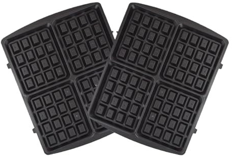 Syntrox Belgische Waffeln Maker Wechselplatten für Multimaker ZN-2000W, Antihaftbeschichtet, Viele Verwendungsmöglichkeiten, Edelstahl, Ersatzplatten, Ersatzteile Multimaker