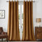MIULEE Braun Gold Samtvorhang Ösen 2er Set 140X225, Blickdichte Vorhänge Samt für Schlafzimmer Wohnzimmer, Wunderschön Weich Vorhang Verdunkelung Velvet Curtains, Verdunkelnd Samt Gardinen Blickdicht