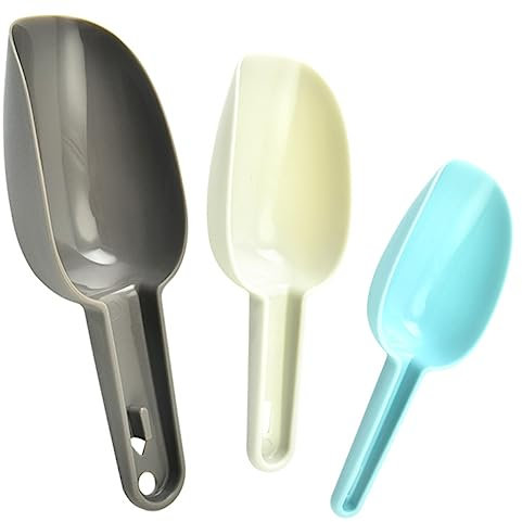 Amosfun 1 Satz Eisschaufel Süßigkeiten Schaufel Müslilöffel Küchenzubehör Badeschaufeln kleine Kugeln für Mehl ice cream scoop salzschaufel Plastikzange für Eis Utility-Schaufel pp