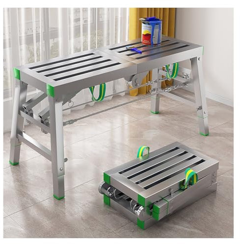 Gerüstausrüstung, klappbare Arbeitsplattform, Gerüstturm, Leiterhocker, Werkbank, verstellbares Gerüst for Stufen und Treppen(70.87''(180cm))