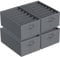 Niviy Schubladen Organizer Kleiderschrank 4er Set,Ordnungsboxen Faltbar Für Ihrer Kleidung,Hosen,Unterwäsche,Schrank Organize Stapelbare,Aufbewahrungsbox Ordnungssystem 7 Fächer,(L44*B30*H20cm Grau