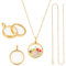 UNICRAFTALE 2 Set 18 Karat Vergoldeten Memory Medaillon Anhängern Mit 45cm Langer Halskette Edelstahl Schwimmenden Medaillon Anhängern 15mm Glas Großen Medaillon Anhängern Für Die Herstellung