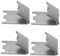 Generic 4pcs Refrigerator Buckle Small Refrigerator for Room Refrigerators Beverage Fridge Mini Cooler Rack Shelf Beverage Refrigerator Cooler Shelf Support Hooks Stainless Steel Silver