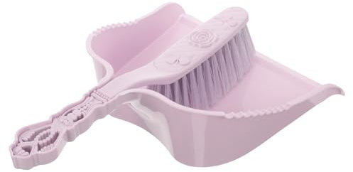 1 Set Cleaning Dustpan Broom Household Supplies Desktop Cleaner Desktop Cleaning Tools Purple NOLITOY