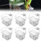 GOMETY 6 Stück Aquarium Pflanzenhalter, Hängend Pflanztopf Aquarium Acryl Transparent Cup Pflanzkorb Pflanzenständer für Aquarien für Fisch Tank Aquaponic Pflanzenkultur, Aquascape Dekorationen